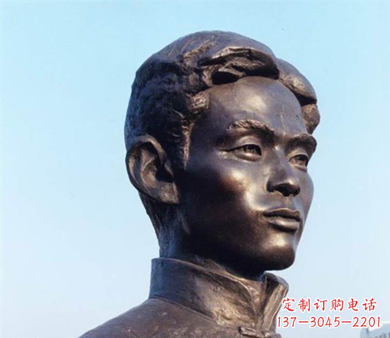 南阳铜雕人物头像