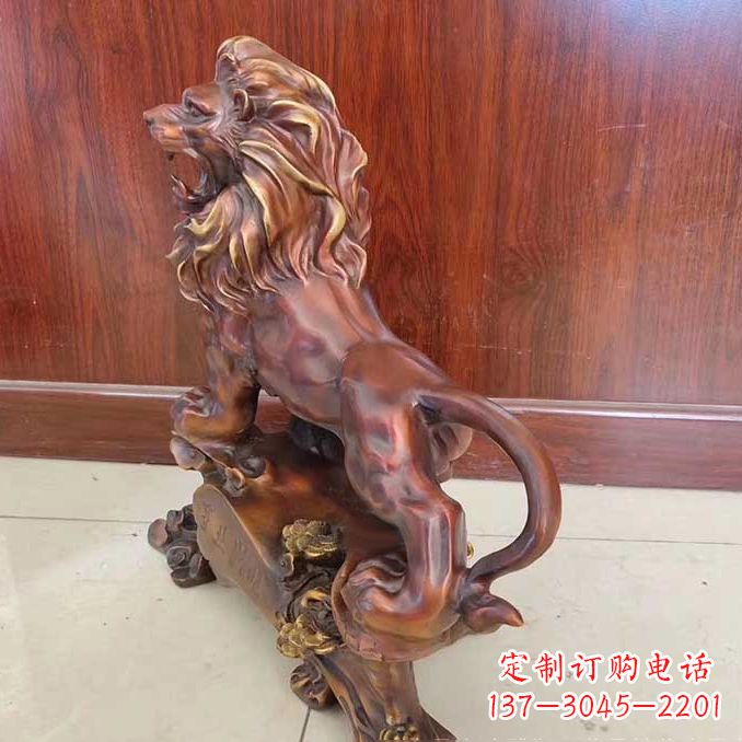 南阳铜雕狮子动物雕塑摆件