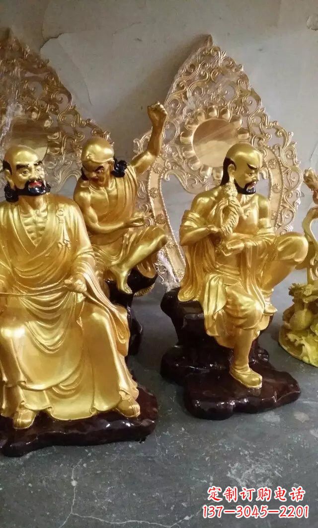 南阳铜雕十八罗汉
