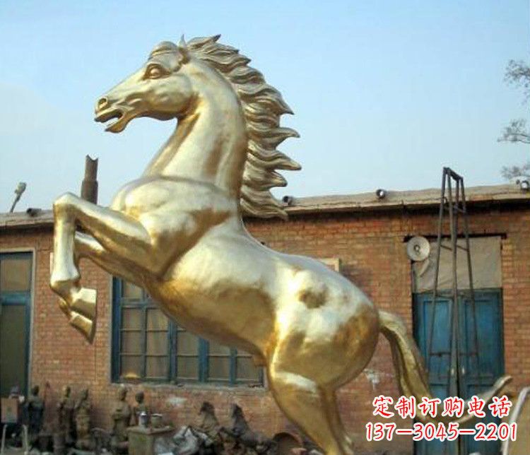 南阳铜雕室商场招财动物马雕塑