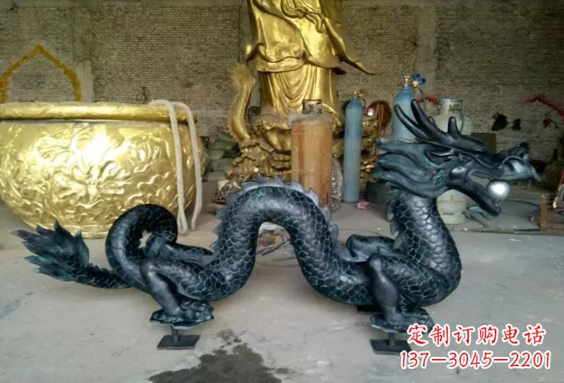 南阳铜雕双龙戏珠222