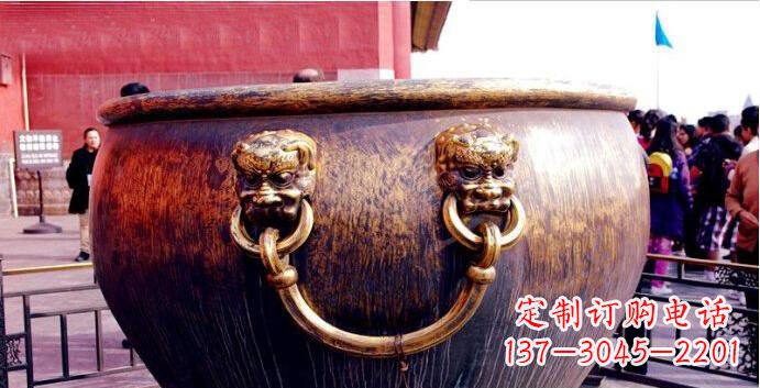 南阳铜雕水缸寺庙景观雕塑