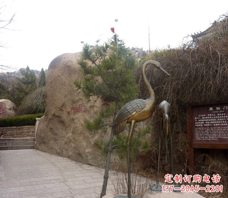 南阳铜雕仙鹤