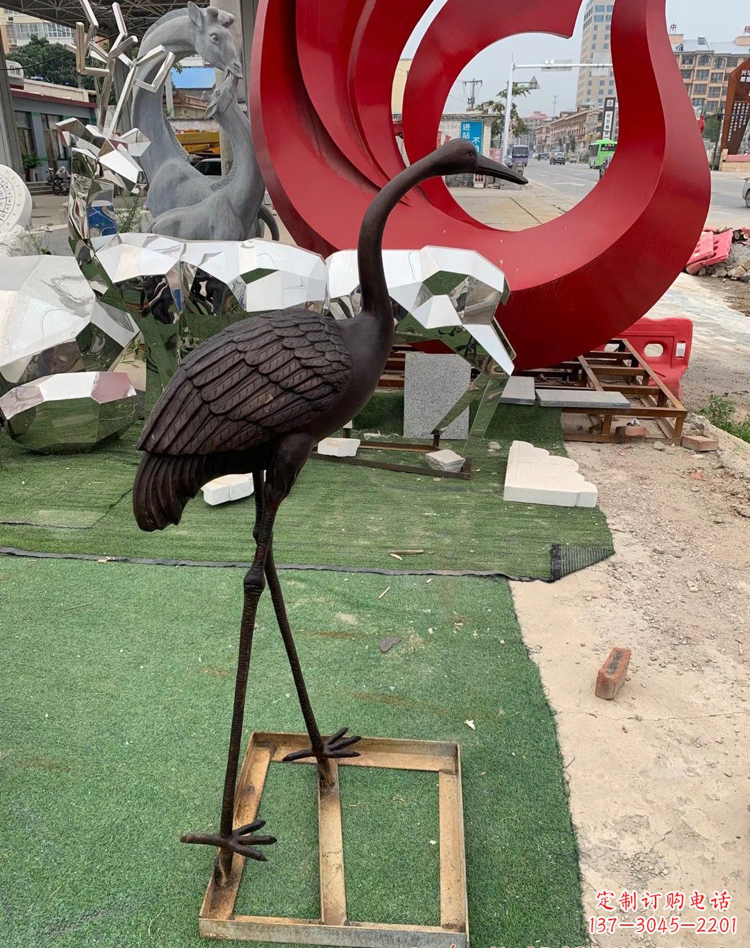 南阳铜雕仙鹤2221