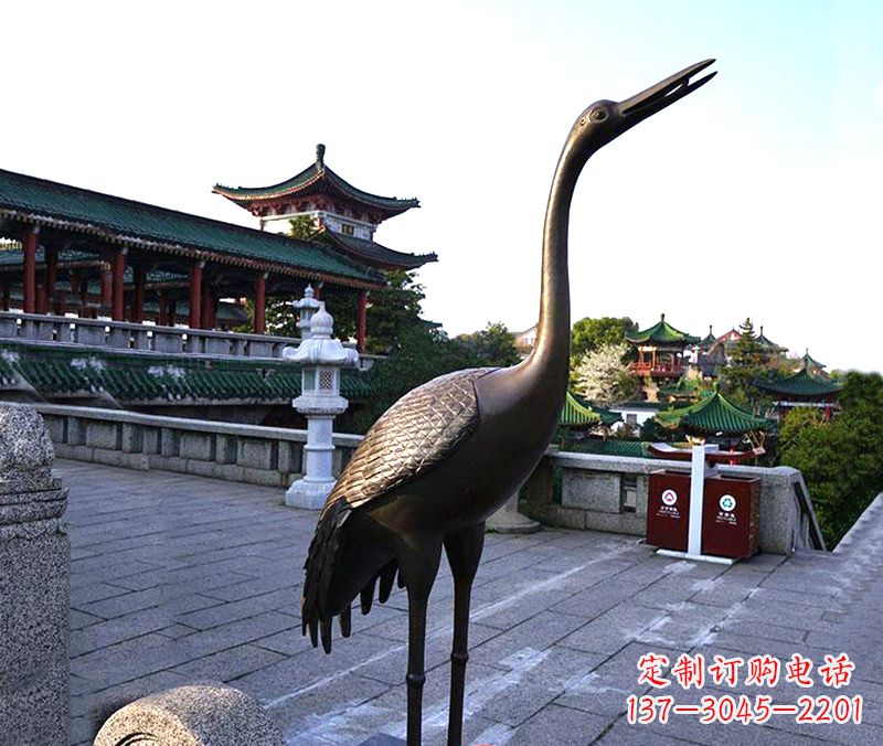 南阳铜雕仙鹤雕塑