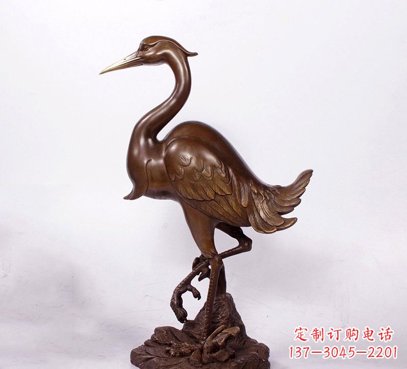 南阳铜雕仙鹤动物雕塑