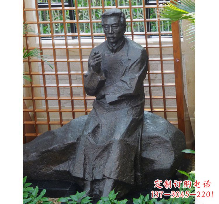 南阳铜雕校园名人鲁迅