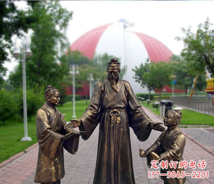 南阳铜雕园林孔融让梨