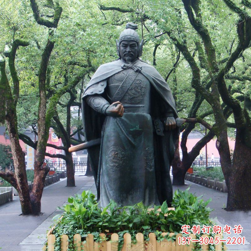 南阳铜雕岳飞雕塑-公园园林历史名人中国古代民族英雄人物雕像