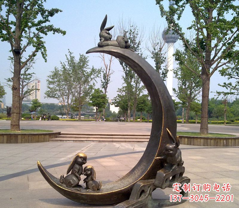 南阳兔子铜雕
