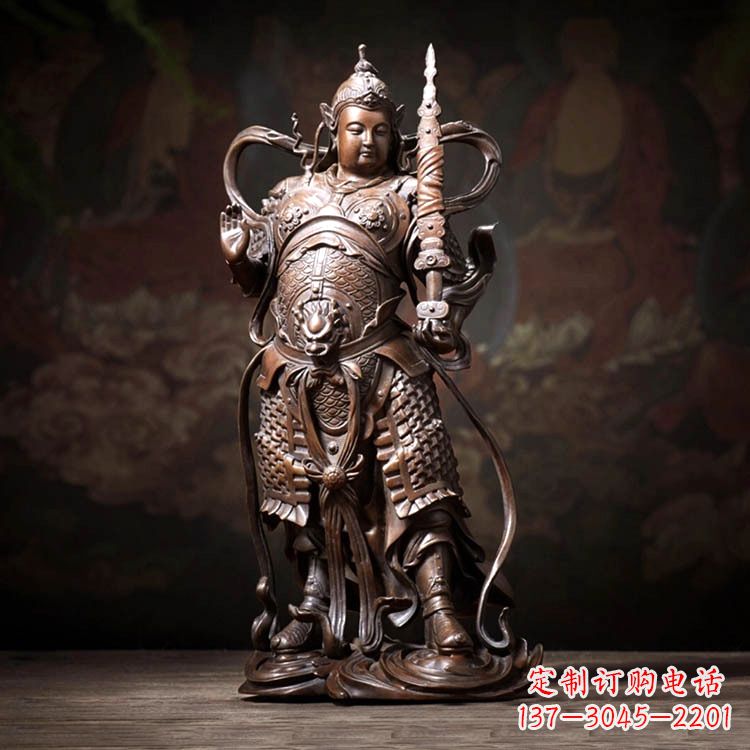 南阳托塔李靖天王铜雕