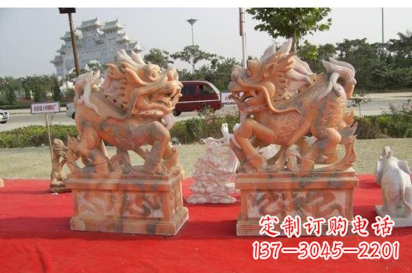 南阳晚霞红葫芦麒麟雕塑