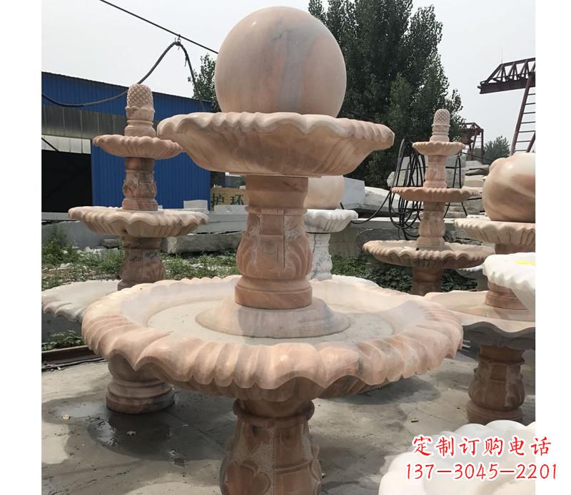 南阳晚霞红景观风水球雕塑