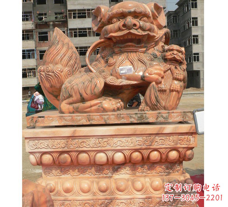 南阳晚霞红南方石狮子