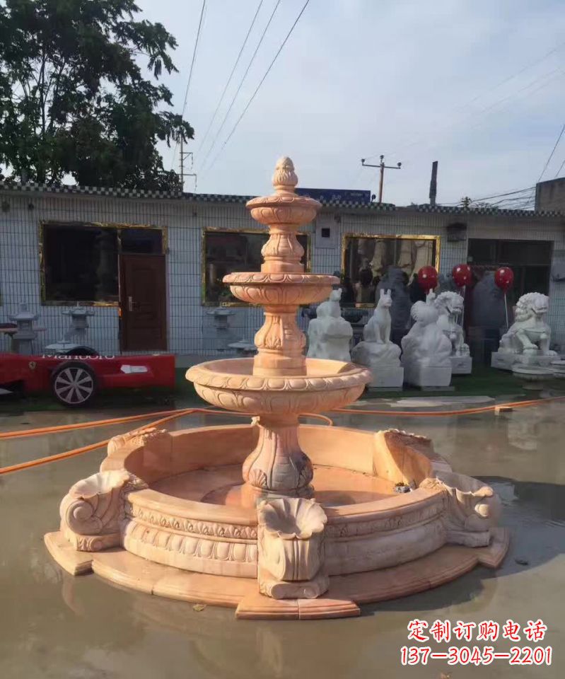 南阳晚霞红欧式流水喷泉