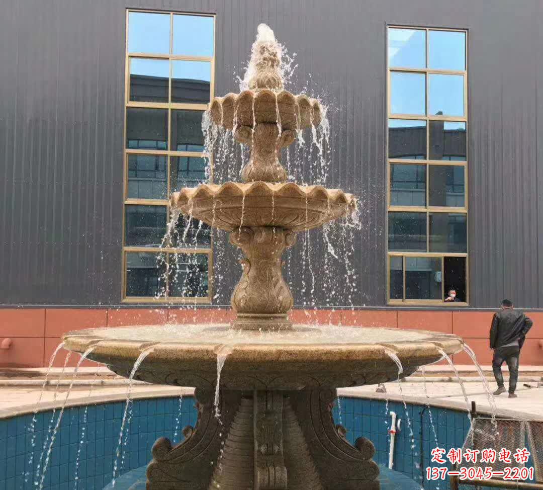南阳晚霞红三层音乐喷泉