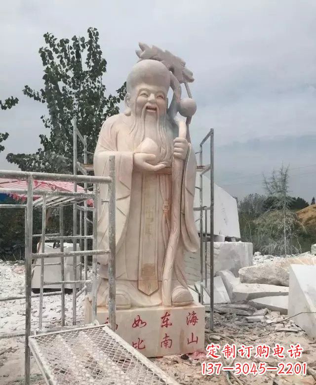 南阳晚霞红神像老寿星雕塑