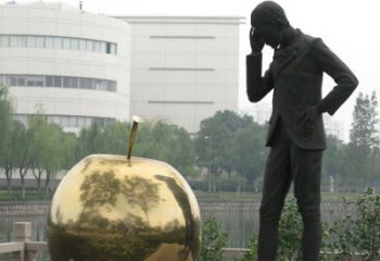 南阳中领雕塑：专业定制精美牛顿铜雕