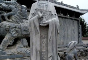南阳青石仿古观音雕像|传承古代神话传统