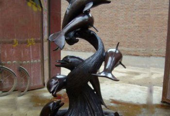 南阳尊贵华丽的海豚雕塑