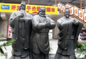 南阳铭记经典：三国英雄关羽雕塑