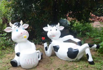 南阳中领雕塑出品：生肖牛卡通雕塑