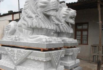 南阳港币狮子雕塑，华丽展现华夏气势