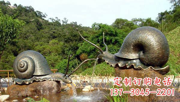 南阳蜗牛公园动物铜雕