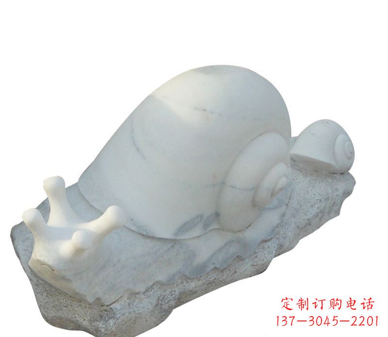 南阳蜗牛石雕公园动物摆件