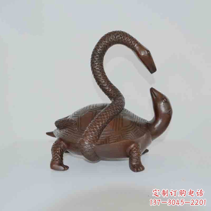 南阳乌龟背蛇龟蛇铜雕