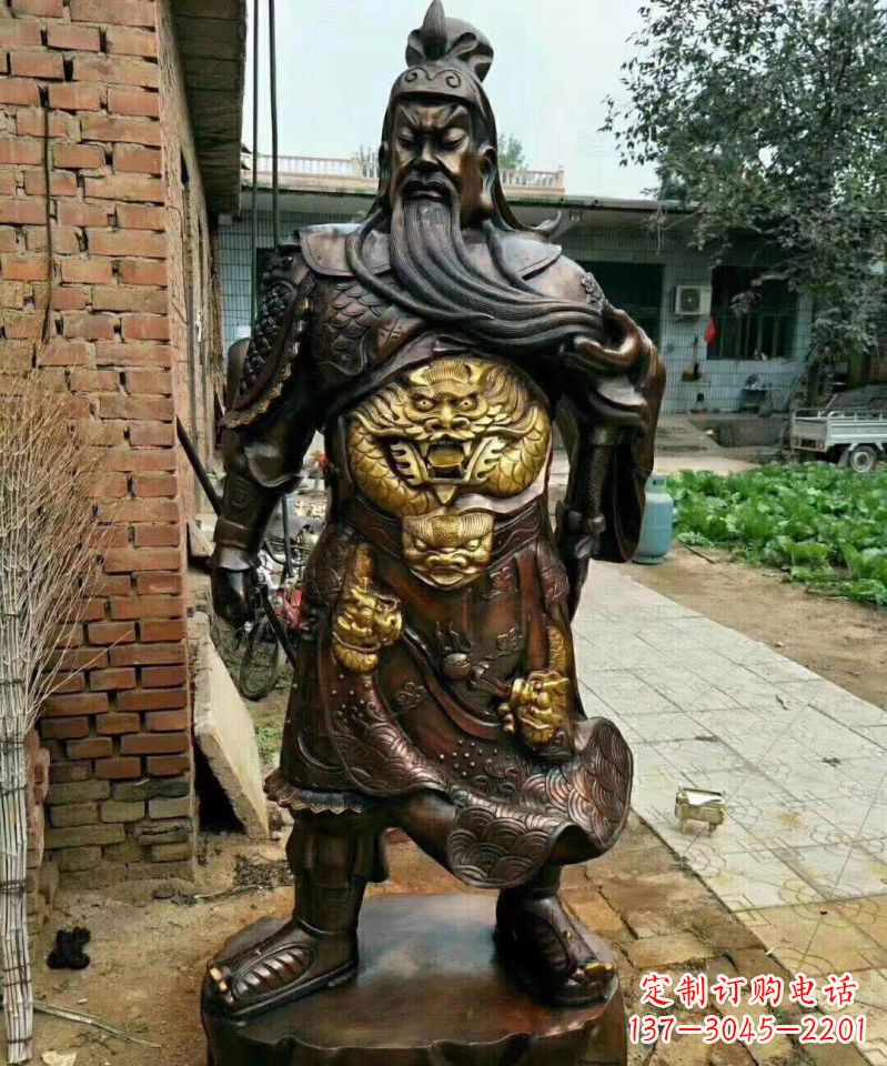 南阳武财神关公铜雕塑