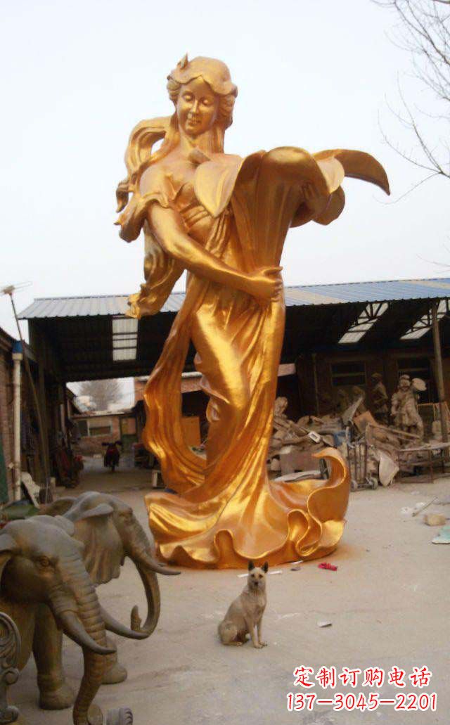 南阳西方美女人物铜雕