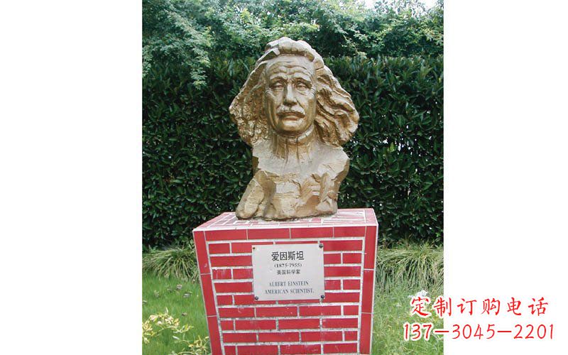 南阳西方名人爱因斯坦头像铜雕