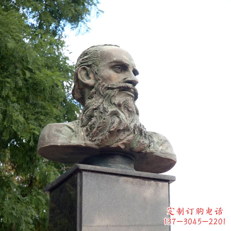 南阳西方名人俄国现实主义作家托尔斯泰胸像雕塑摆件