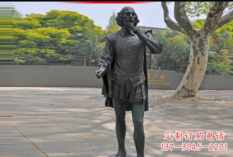 南阳西方名人莎士比亚铜雕