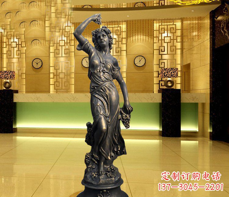 南阳西方女人别墅景观铜雕塑 (2)