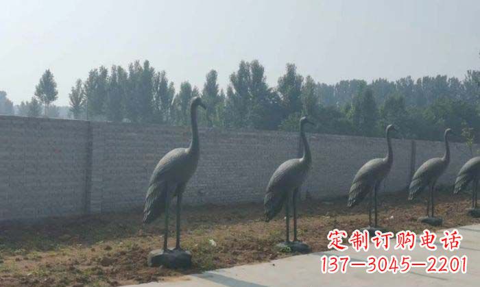 南阳仙鹤抽象铜雕 (2)