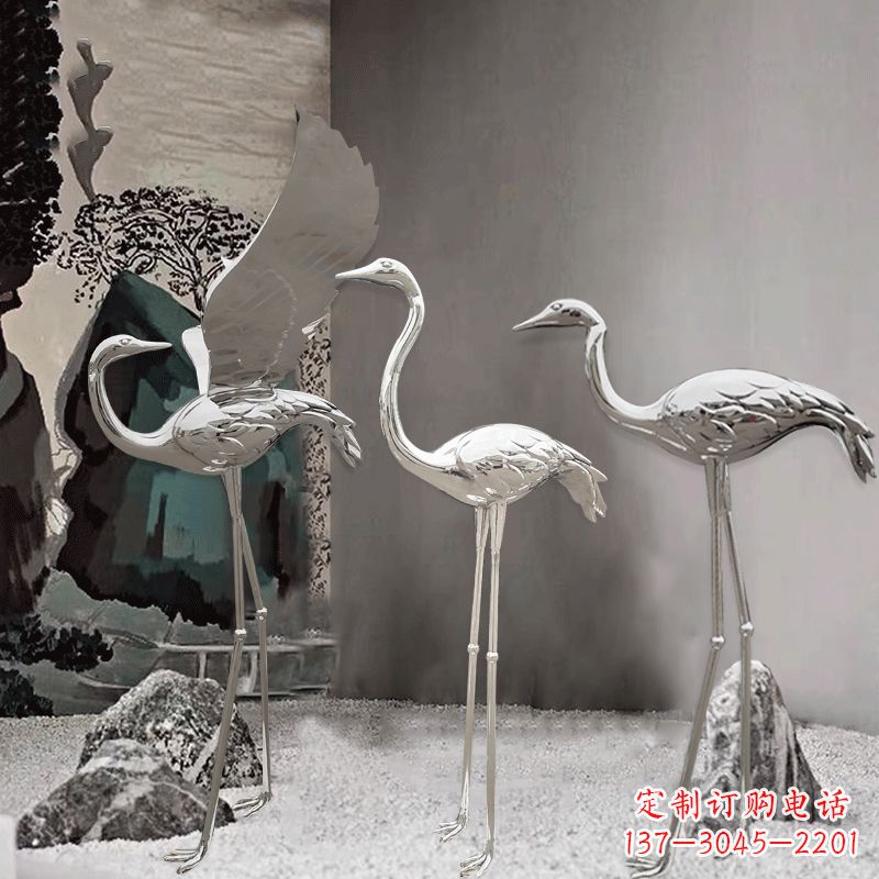 南阳仙鹤雕塑不锈钢