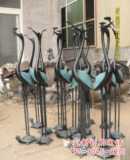 南阳仙鹤动物铜雕