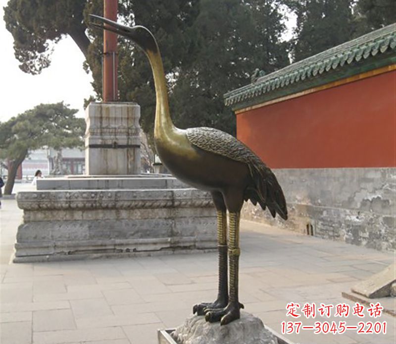 南阳仙鹤动物铜雕 (2)