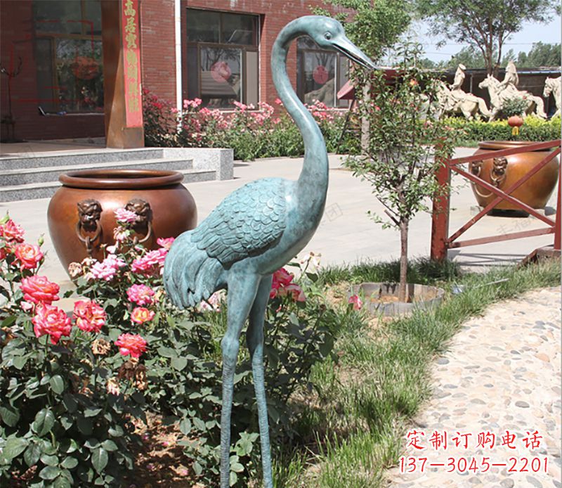 南阳仙鹤铜雕