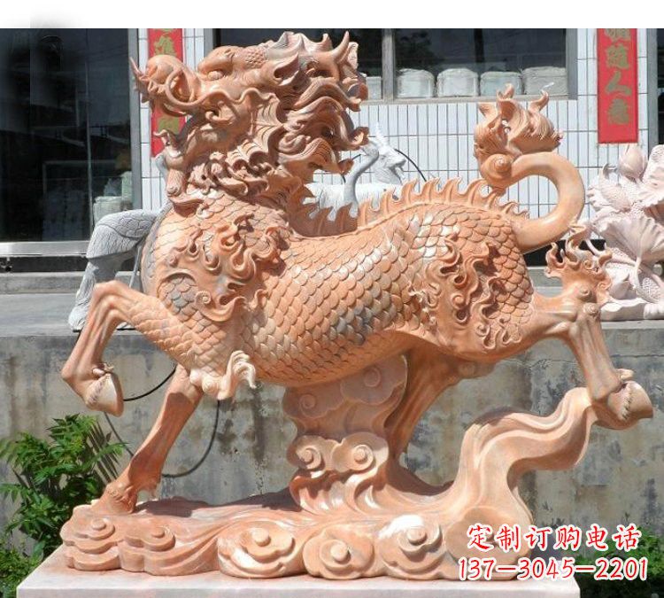 南阳祥云麒麟石雕