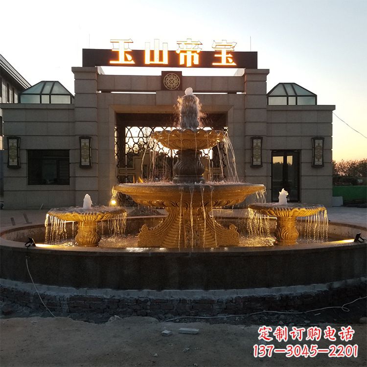 南阳小区广场欧式水景石雕喷泉