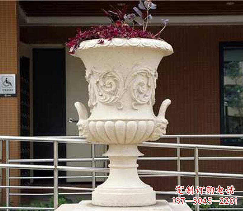 南阳小区花盆景观石雕