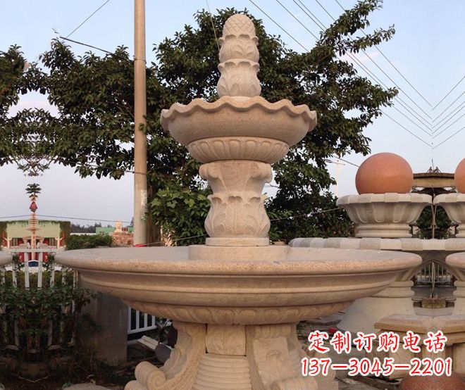 南阳小区景观大型喷泉石雕 (4)
