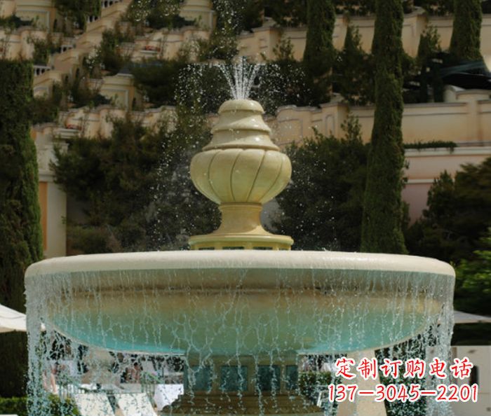 南阳小区景观多层喷泉石雕_2