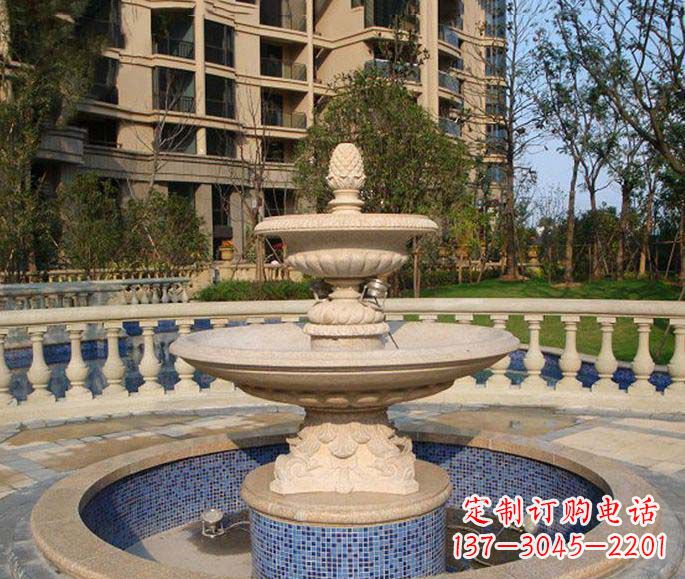 南阳小区景观多层喷泉石雕