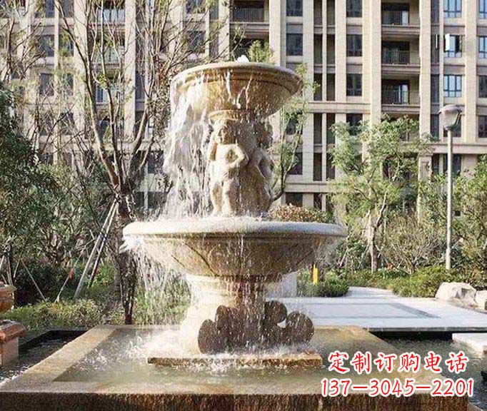 南阳小区景观欧式喷泉石雕 (3)