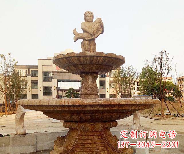 南阳小区景观欧式喷泉石雕