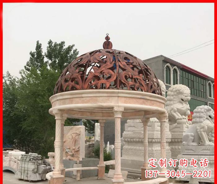 南阳小区欧式圆顶凉亭石雕_1
